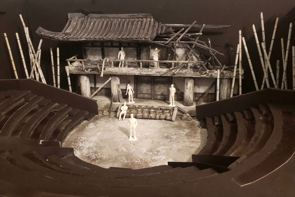 Asian inspired design model of an amphitheatre stage set